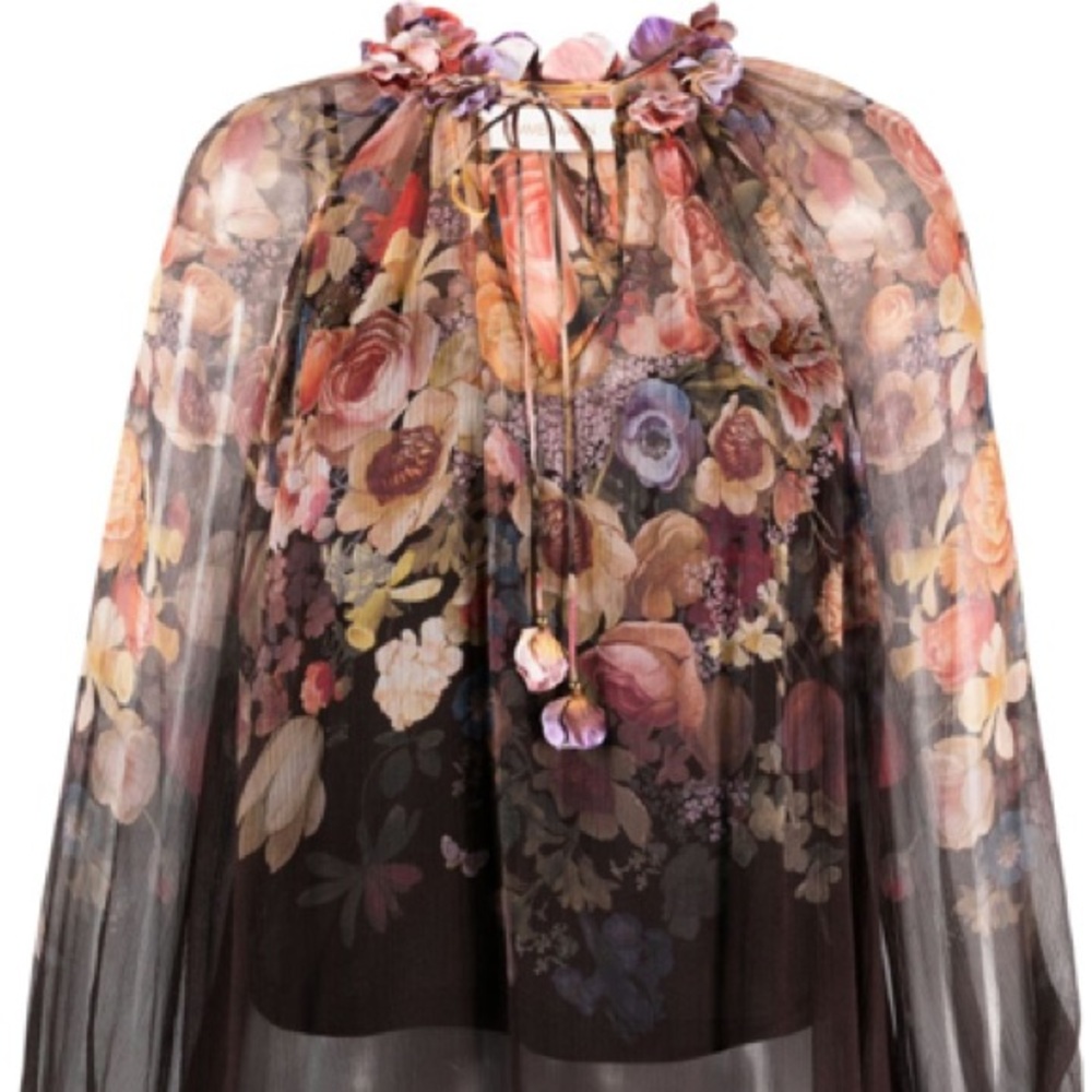 Zimmermann Multicolor Floral Blouse and Shorts